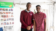 two youth schollars pose for a picture